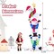 Costway 6 ft 3D Pre-Lit Christmas Stacked Snowman with 155 LED Lights Zip Ties & Stakes